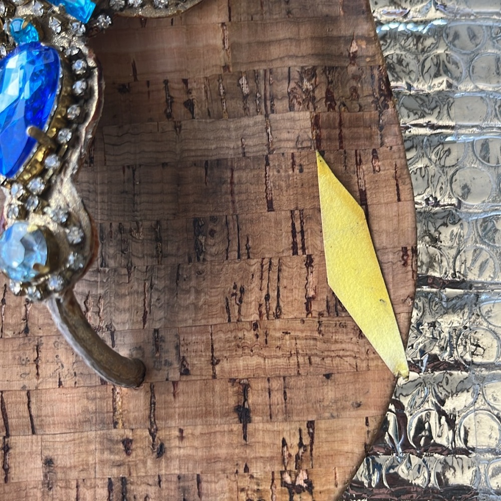 Cynthia Rowley Tan and Blue Sandals with Embellishments - Picture 4 of 14